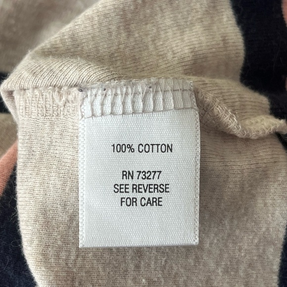 Croft & Barrow Striped Button Shoulder Top Nautical 3/4 Sleeve Shirt Size L - Picture 9 of 9